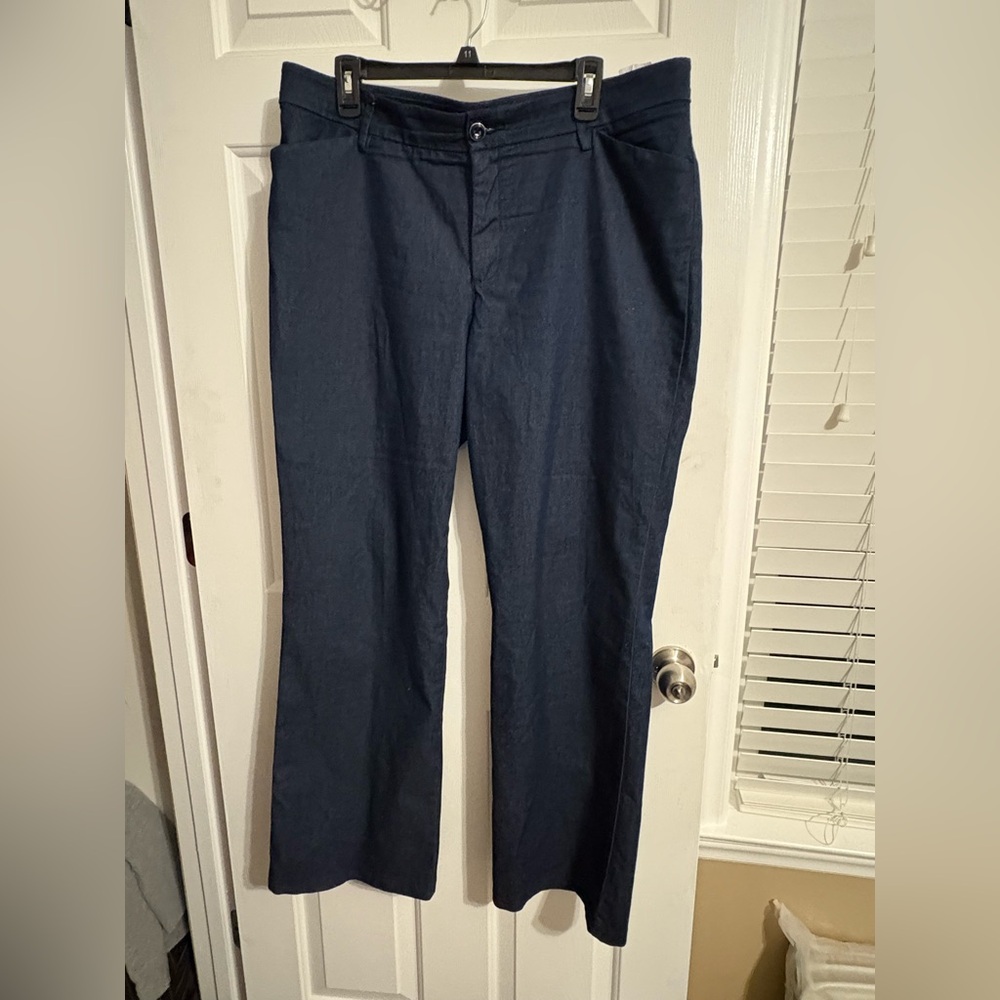 Lee Women’s Flex Motion Navy Dress Denim‎ Pants Size 16
